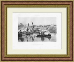 Школа мостов и дорог во Франции, антикварная гравюра 1889 года Rarita