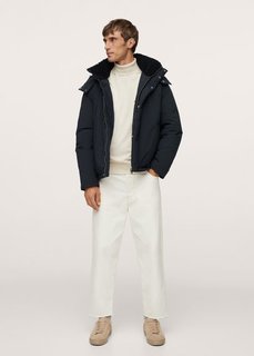 Анорак-пуховик с искусственной овчиной - Coty Mango
