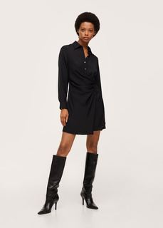 Платье-рубашка с узлом - Alas Mango