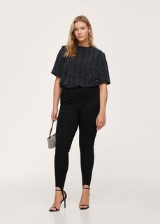 Трикотажная футболка с люрексом - Luri Mango