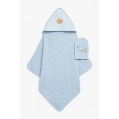 Полотенце с капюшоном и рукавичка "Ты, я и море" Mothercare