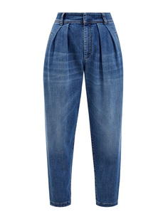 Укороченные джинсы Slouchy с выбеленным эффектом ручной работы Brunello Cucinelli