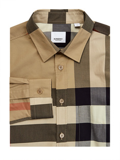 Рубашка из эластичного поплина в клетку Vintage Check Burberry