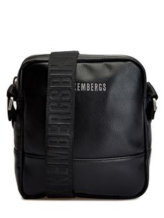 Черная сумка-мессенджер с зернистой текстурой Bikkembergs