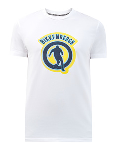 Футболка из хлопка с яркой аппликацией Soccer Bikkembergs
