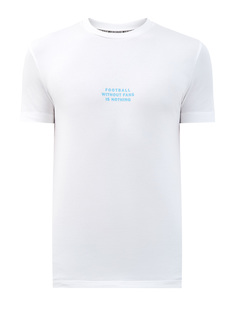 Однотонная футболка с макро-принтом на спинке Bikkembergs