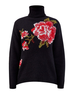 Свитер из теплой пряжи с вязаным узором Redvalentino