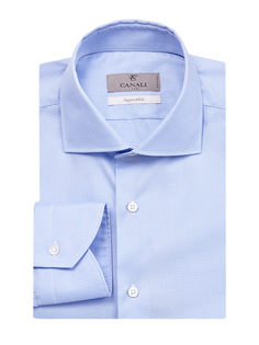 Рубашка из хлопковой саржи Impeccabile с микро-принтом Canali