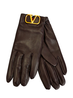 Кожаные перчатки VLogo Signature с литой символикой Valentino Garavani