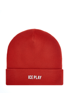 Яркая шапка с отворотом и контрастным логотипом Ice Play
