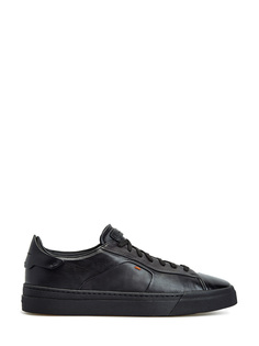 Однотонные кеды из матовой телячьей кожи Santoni