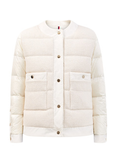 Легкий пуховик Miram с фактурной твидовой отделкой Moncler