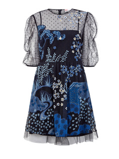 Легкое платье из тюля с мотивом Asian Toile de Jouy Redvalentino