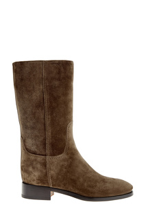 Сапоги в жокейском стиле из замши Santoni