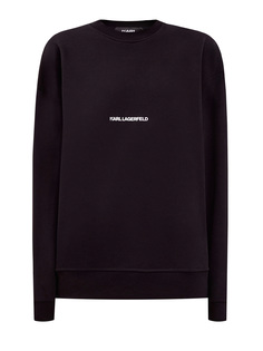 Монохромный oversize-свитшот из хлопкового футера Karl Lagerfeld