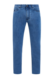 Окрашенные в готовом виде джинсы из хлопка и льна Canali