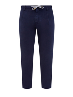 Хлопковые брюки с контрастной отделкой пояса Eleventy