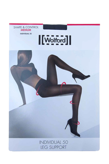 Колготки Individual 50 den Leg Support черного цвета Wolford