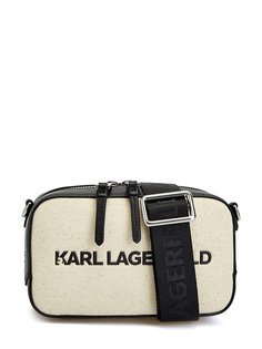 Минималистичная сумка K/Skuare из хлопковой парусины Karl Lagerfeld