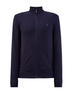 Однотонная толстовка из хлопковой пряжи фактурной вязки Polo Ralph Lauren