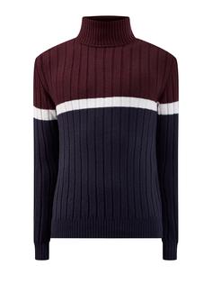Шерстяной свитер с отделкой в стиле colorblock Eleventy