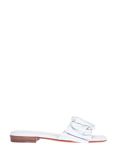 Мюли из кожи с эффектом драпировки Santoni