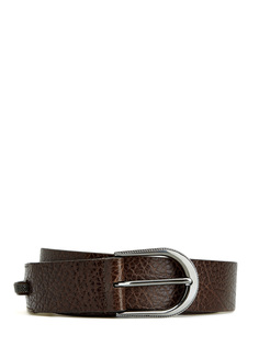 Ремень из тисненой телячьей кожи Glossy Brunello Cucinelli