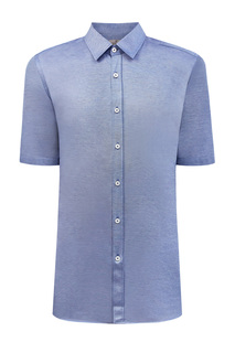 Рубашка с короткими рукавами из мерсеризованного хлопка пике Canali