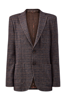 Блейзер в стиле casual из шерсти и хлопка Etro