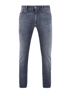 Окрашенные вручную джинсы из эластичного денима Cortigiani
