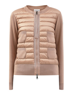 Утепленный кардиган в стиле urban из шерсти и нейлона Moncler