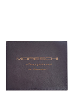 Бумажник с двумя отделениями из матовой крупнозернистой кожи Moreschi