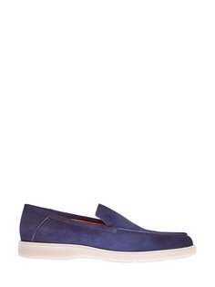 Лоферы в стиле sprezzatura из бархатистой замши Santoni