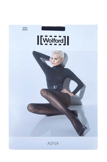 Колготки Alina черного цвета с перфорированным узором Wolford