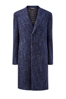 Классическое пальто из шерстяного твида Canali