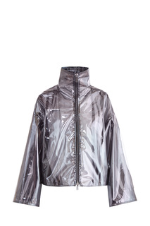 Куртка-дождевик силуэта трапеция из глянцевой полимерной ткани Valentino