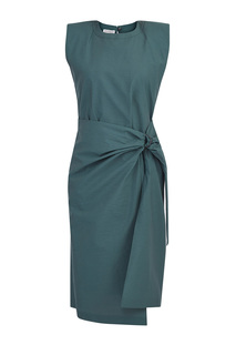 Платье с асимметричным подолом из ткани с воздушной фактурой Brunello Cucinelli