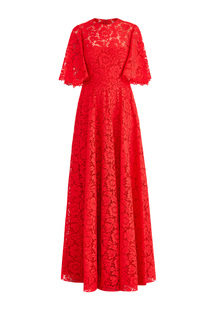 Приталенное вечернее платье в пол из кружева Heavy Lace Valentino