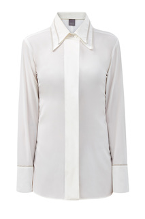 Блуза из матового шелка со съемным воротником Lorena Antoniazzi