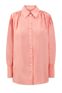 Шелковая блуза кроя oversize с длинными рукавами Stella Mc Cartney