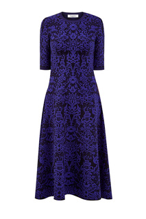 Приталенное платье из фактурного трикотажа с интарсийным узором Bluegrace Valentino