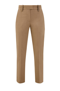 Брюки в классическом стиле из хлопкового габардина Couture Brunello Cucinelli