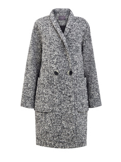 Двубортное пальто из шерсти с мраморным эффектом Lorena Antoniazzi