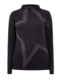 Пуловер из шерсти и шелка с вплетенными пайетками Lorena Antoniazzi