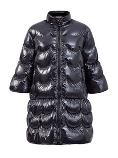 Пуховик из лакированного нейлона с эластичными манжетами Redvalentino