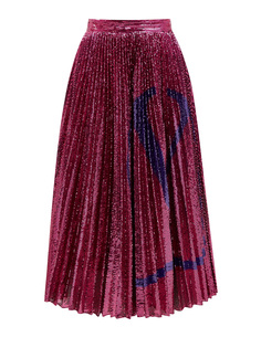 Плиссированная юбка-миди с вышивкой VLogo Signature Valentino