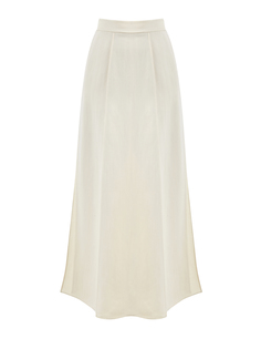 Однотонная юбка Long Minimal из легкого твила Fluid Brunello Cucinelli