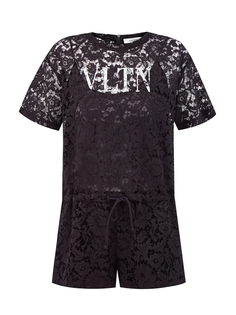 Комбинезон из кружева Heavy Lace с принтом VLTN Valentino