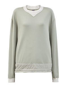 Свитшот из плотного хлопка с нейлоновой отделкой Lorena Antoniazzi