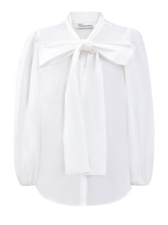 Рубашка из эластичного поплина с широким бантом Redvalentino